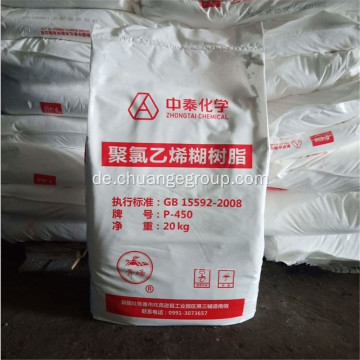 Zhongtai Paste PVC Harz P450 für dekorative Tapete